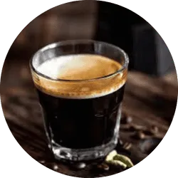 Glass of double espresso