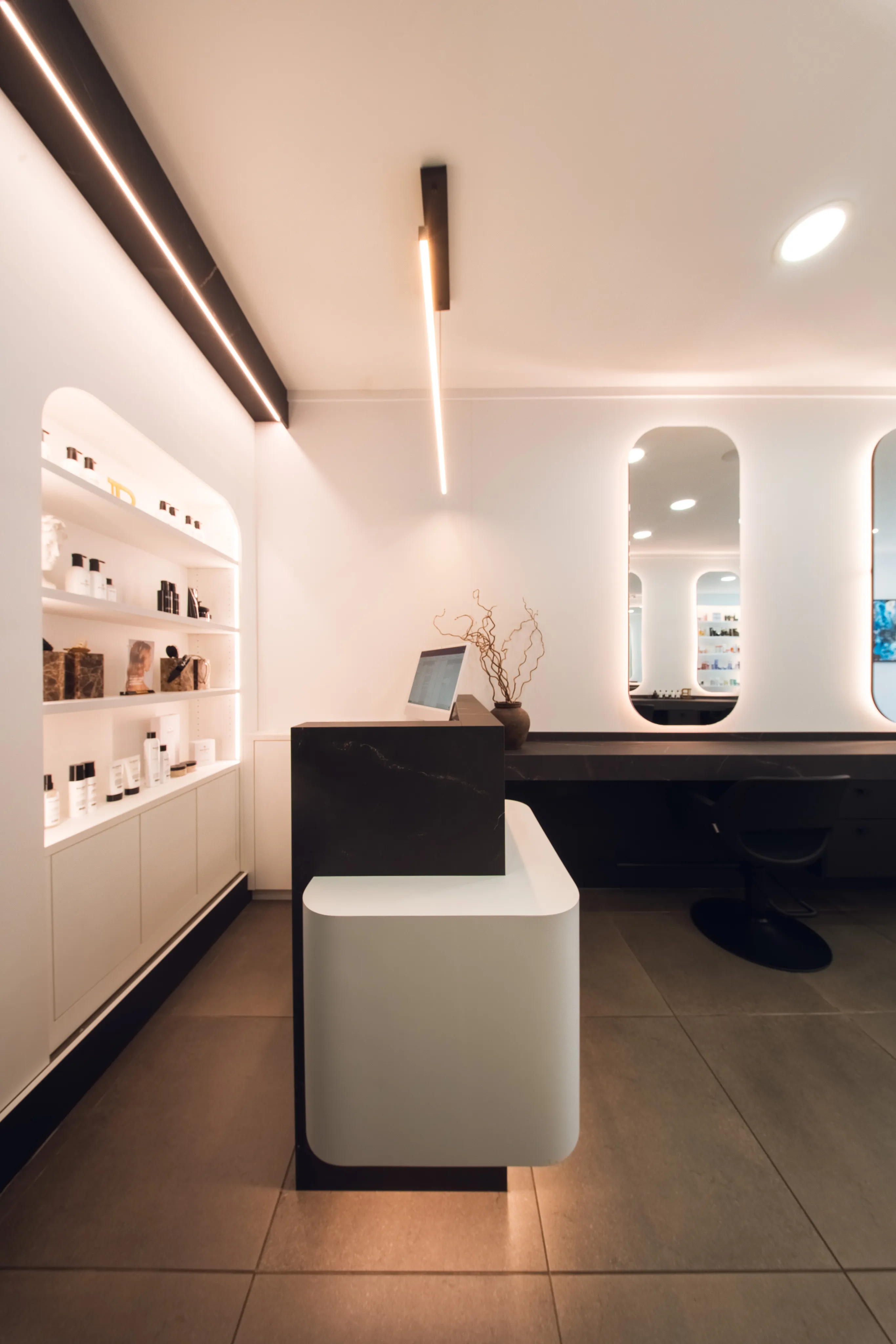 Interior of Maison Raphaelis — soft lighting and noble materials