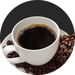 Cup of lungo coffee